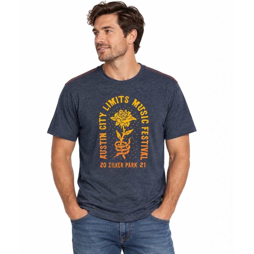 Howler Bros Austin City Limits 2021 Music Festival Lineup T-Shirt Mens M Navy
